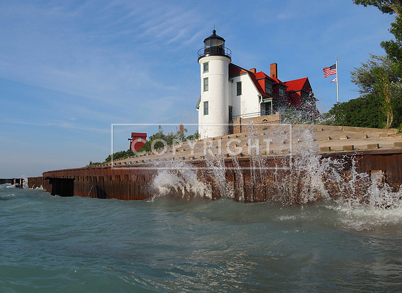 Summer Splash at Point Betsie Lighthouse while swimming in Lake Michigan