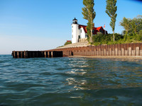 Summer Swim at Point Betsie Lighthouse