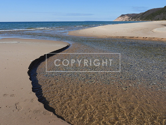 Otter Creek flows into Lake Michigan at Sleeping Bear Dunes National Lakeshore