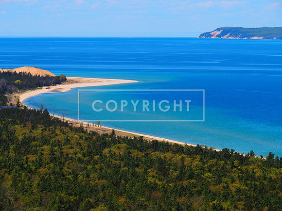 Sleeping Bear Bay as view from Alligator Hill, Lake Michigan