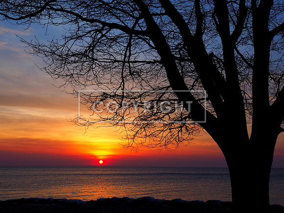 Sunset Lake Michigan