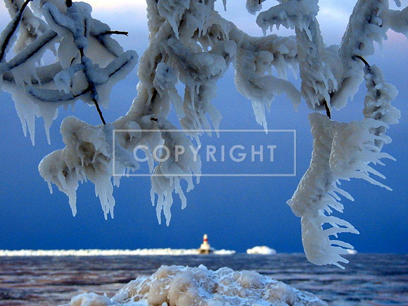 Marquette Frozen Sunset, Lake Superior