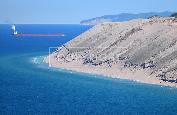 Freighter Passing by Sleeping Bear Dunes