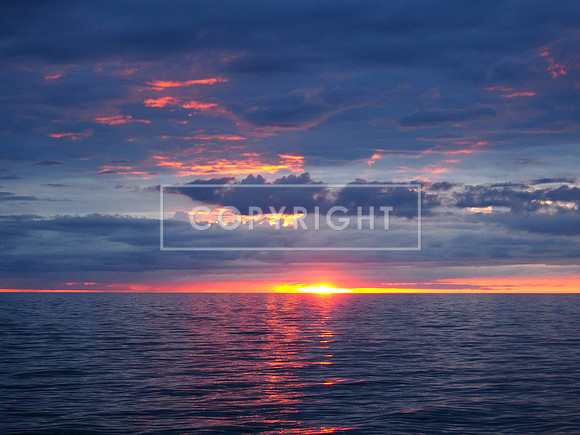 Sunset Lake Michigan
