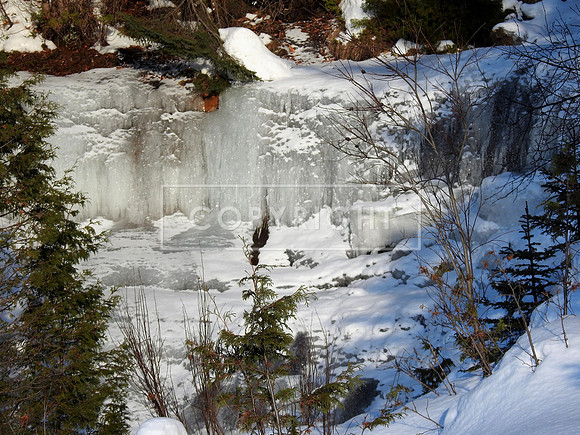 Frozen Alger Falls, in Munising