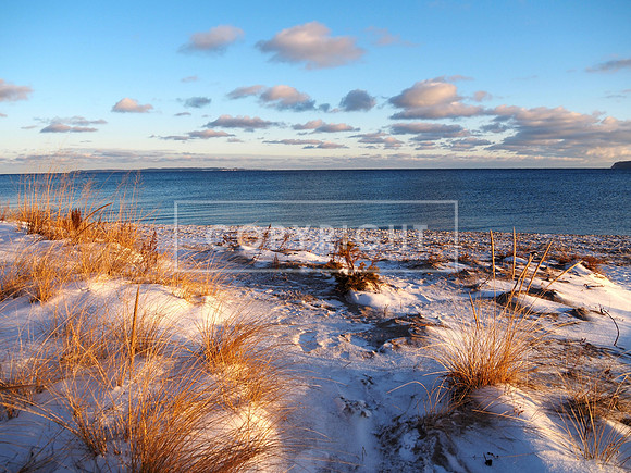 Winter Sunrise Beauty on Lake Michigan, Sleeping Bear Dunes
