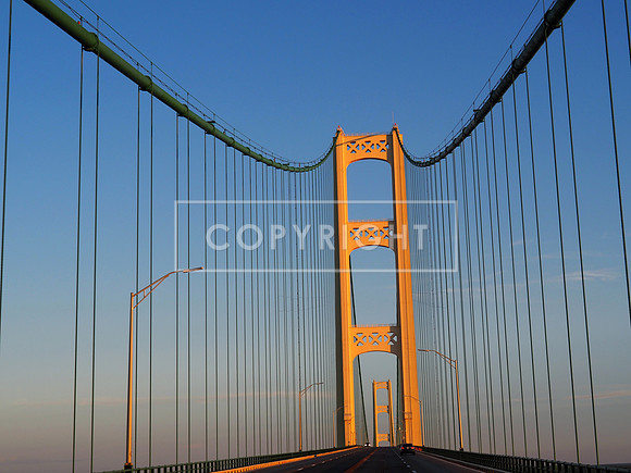 Mackinac Bridge at Sunset